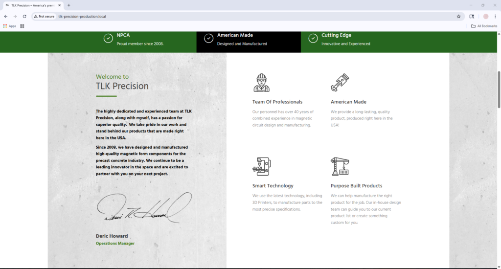Homepage before desktop