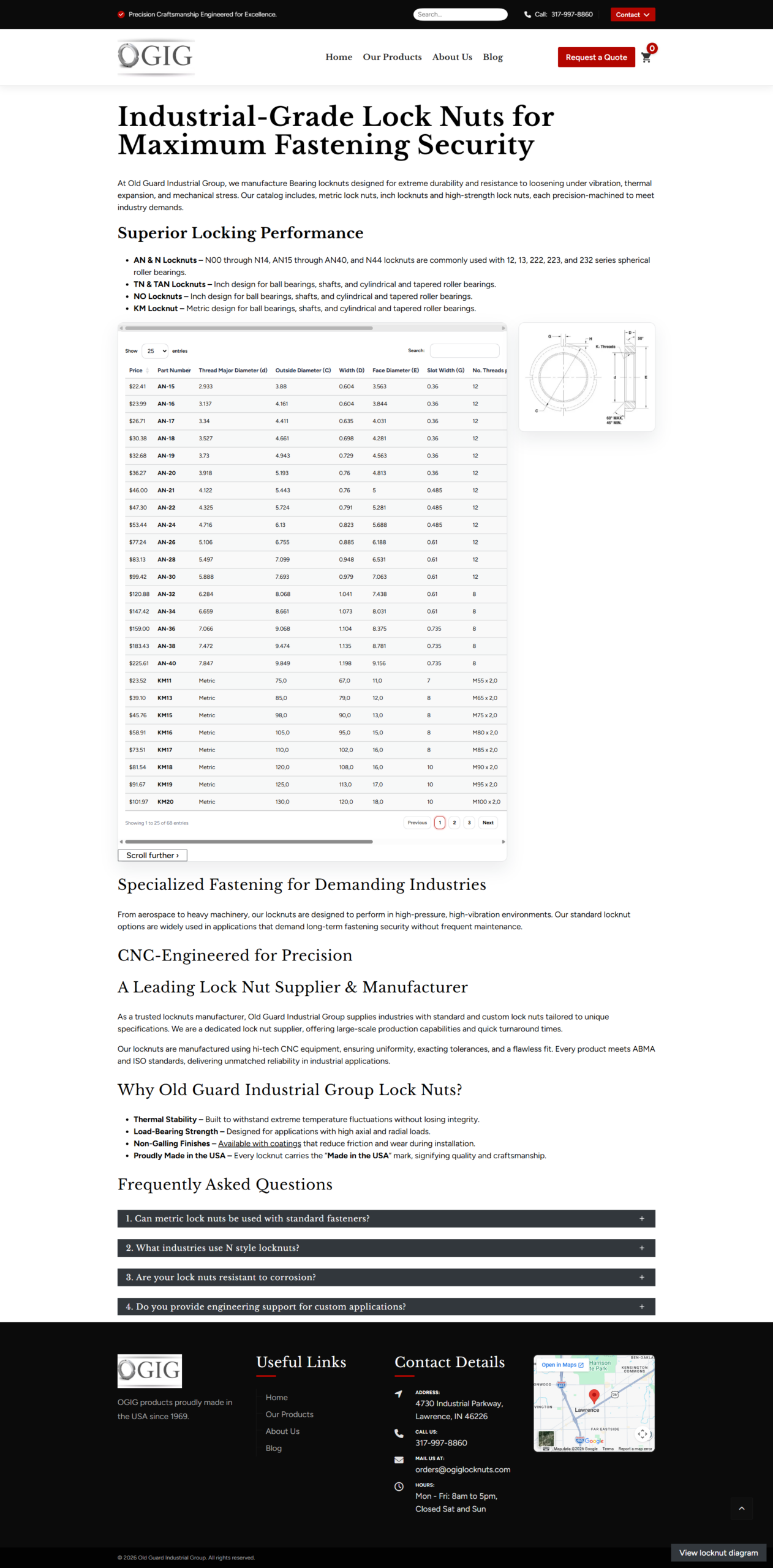 Locknut Landing Page
