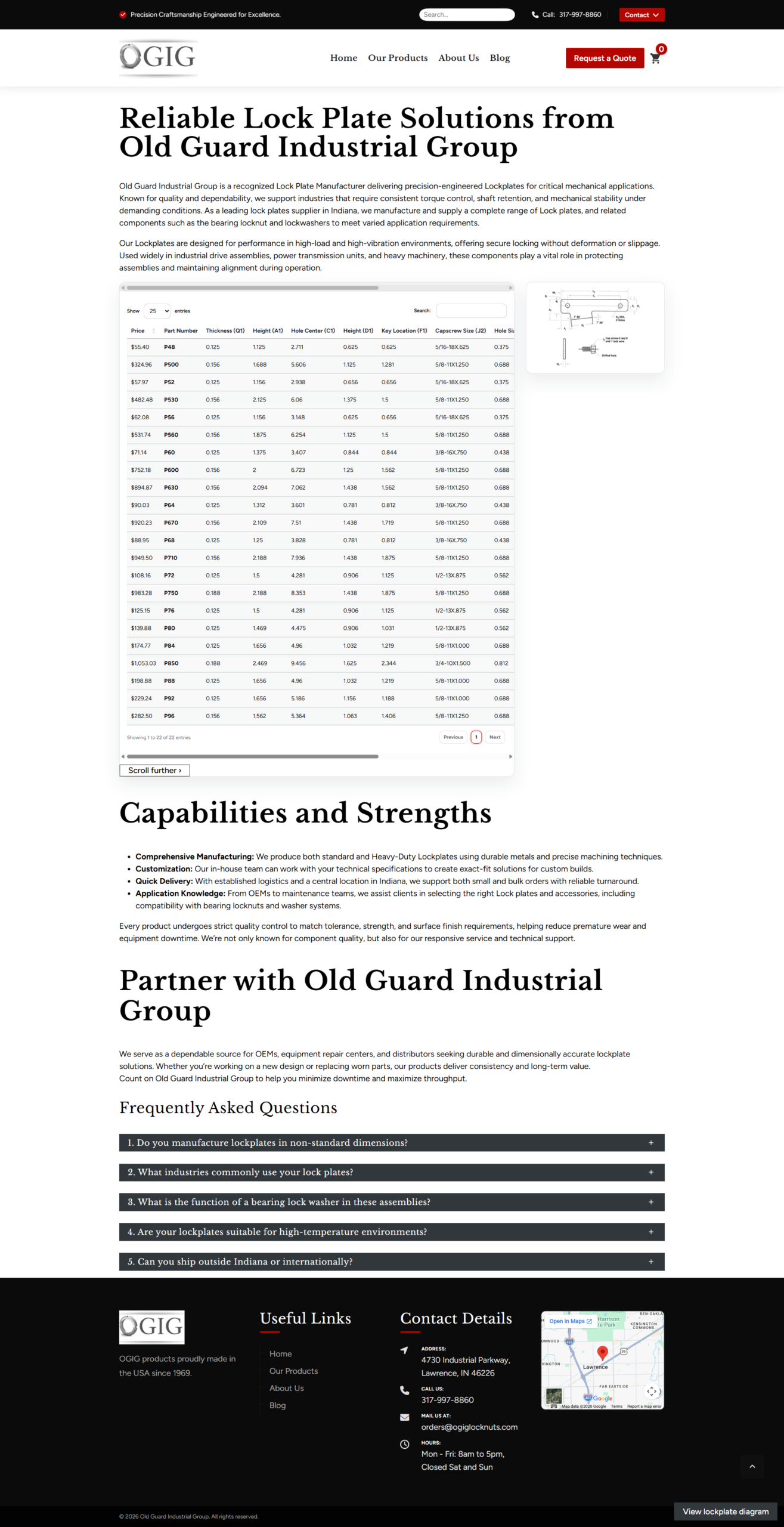 Lockplate Landing Page
